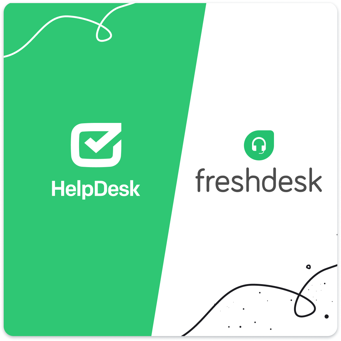 HelpDesk and Freshdesk logos.