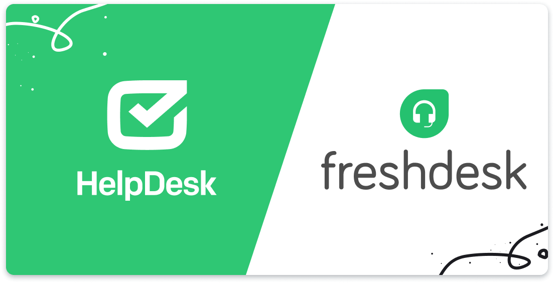 HelpDesk and Freshdesk logos mobile version.