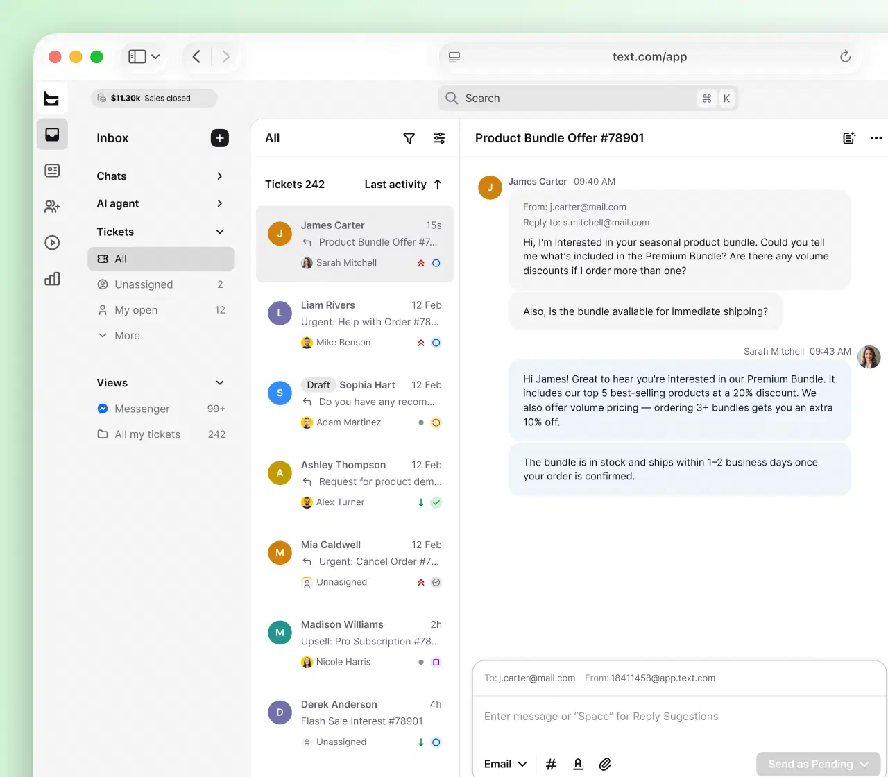 cloud help desk software dashboard in HelpDesk