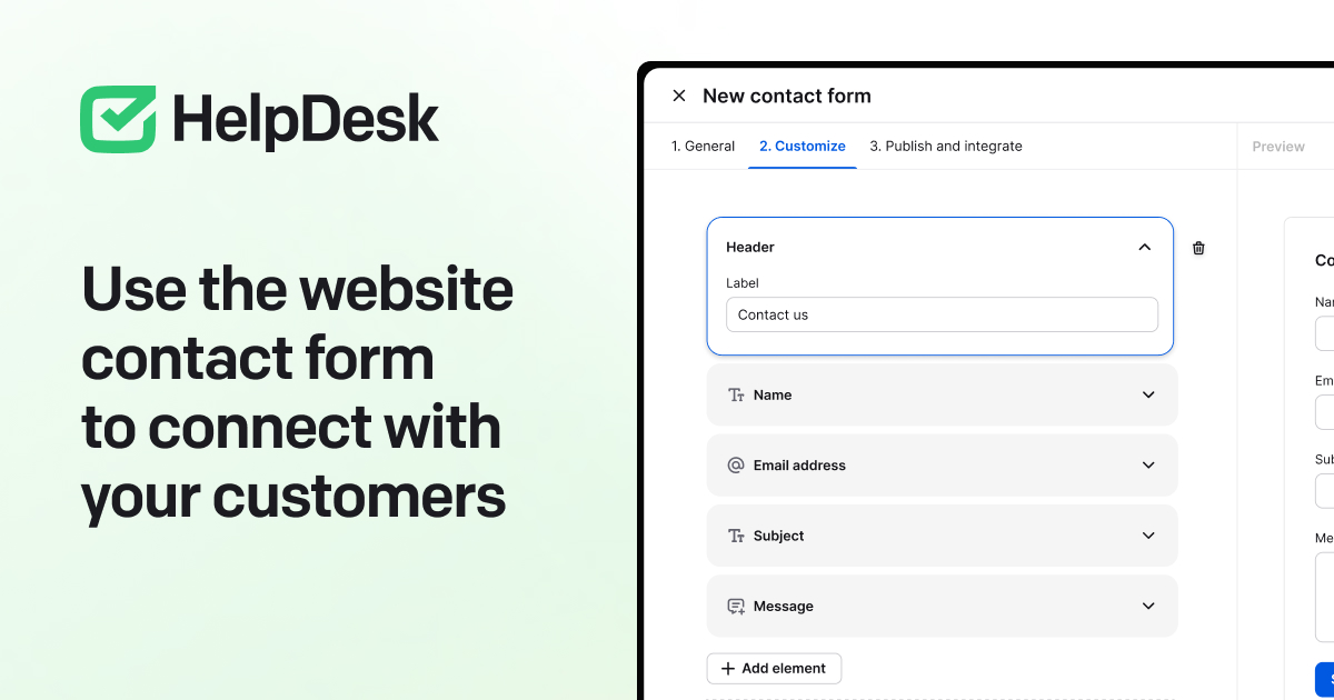 Website Contact Forms for Support Teams & Ticketing | HelpDesk.com