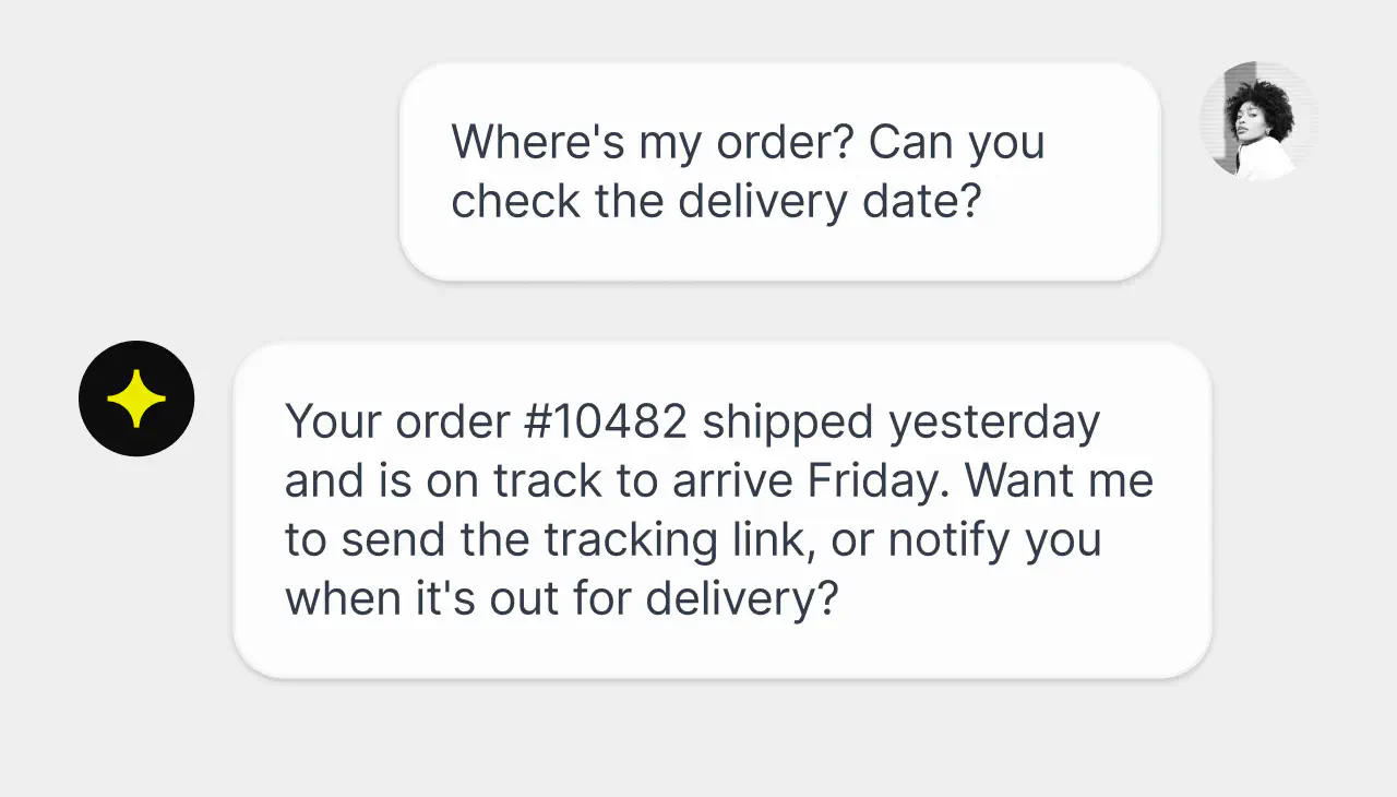 AI Agent sharing a discount code with a shopper in chat