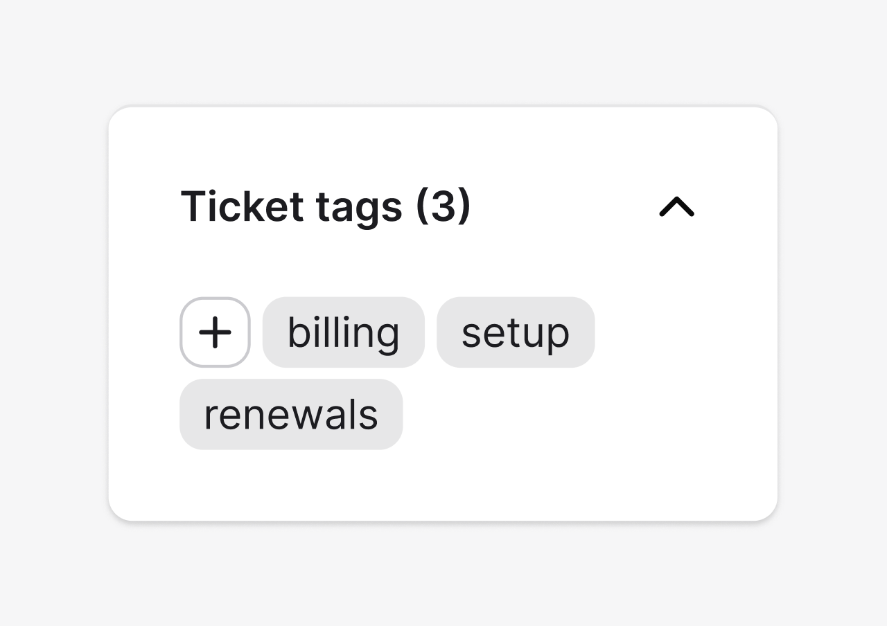 Ticket tags editor adding labels to an email case in HelpDesk.com