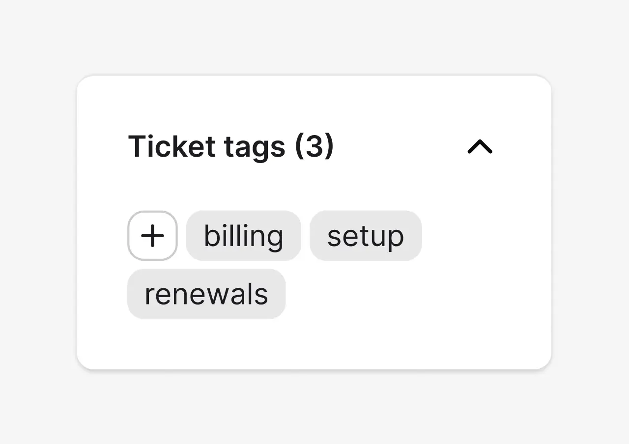 Ticket tags editor adding labels to an email case in HelpDesk.com