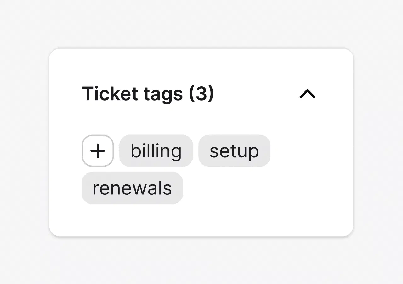 Ticket tags editor adding labels to an email case in HelpDesk.com