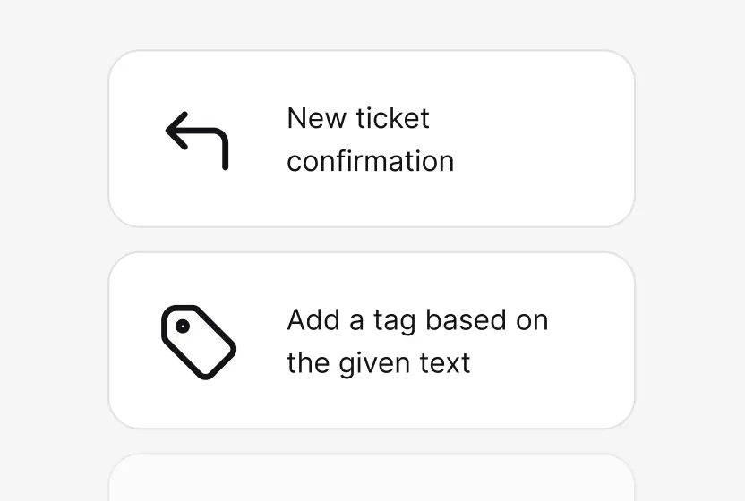 Automation sending a new-ticket confirmation and auto-tagging a ticket in HelpDesk.com