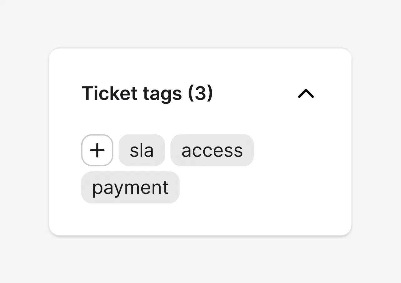 Tags and custom fields added to an email ticket in HelpDesk.com