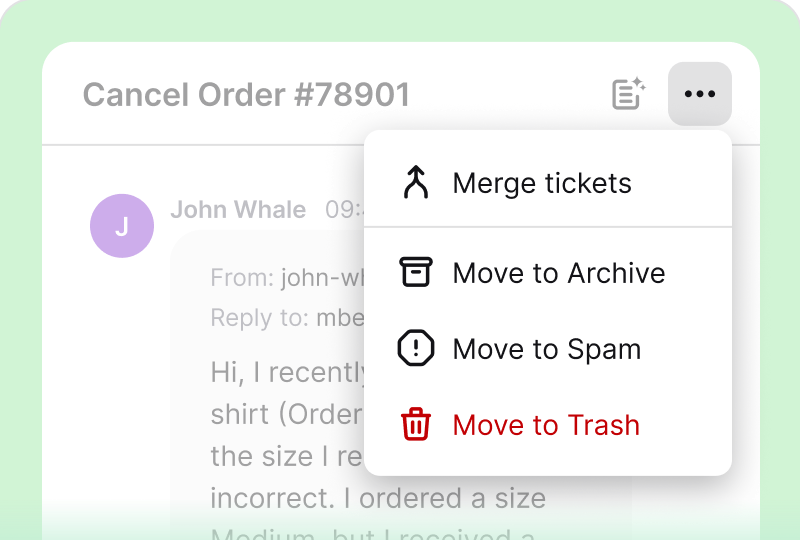Archive, Spam, and Trash folders in HelpDesk