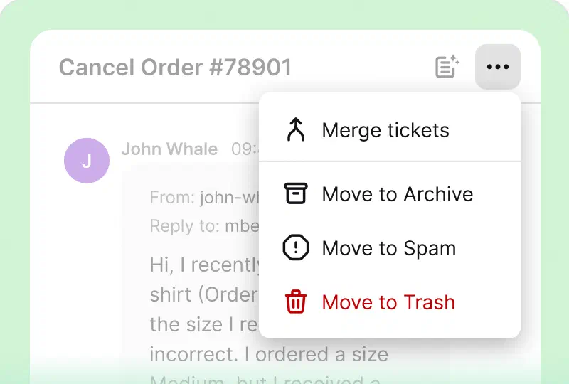 Archive, Spam, and Trash folders in HelpDesk.com
