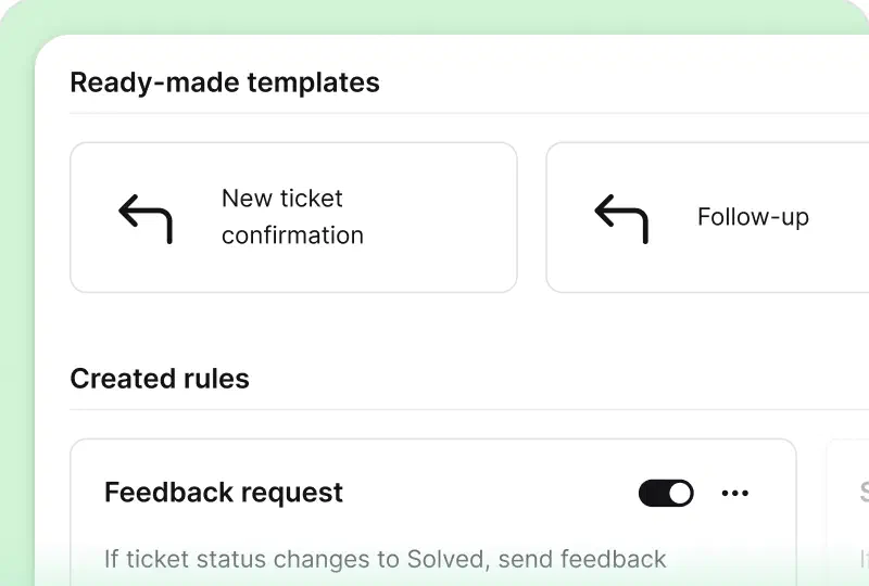 Automation templates in HelpDesk.com