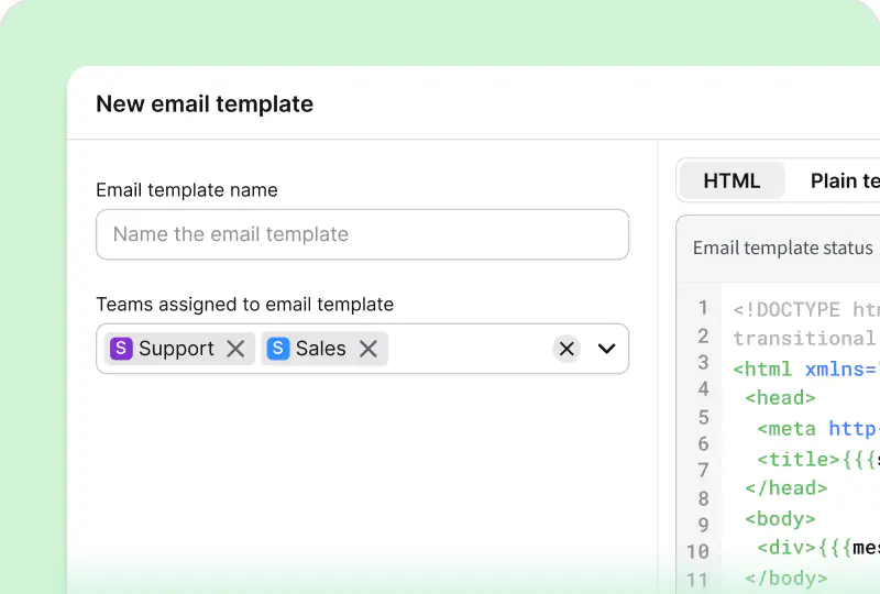 Multiple email templates in HelpDesk