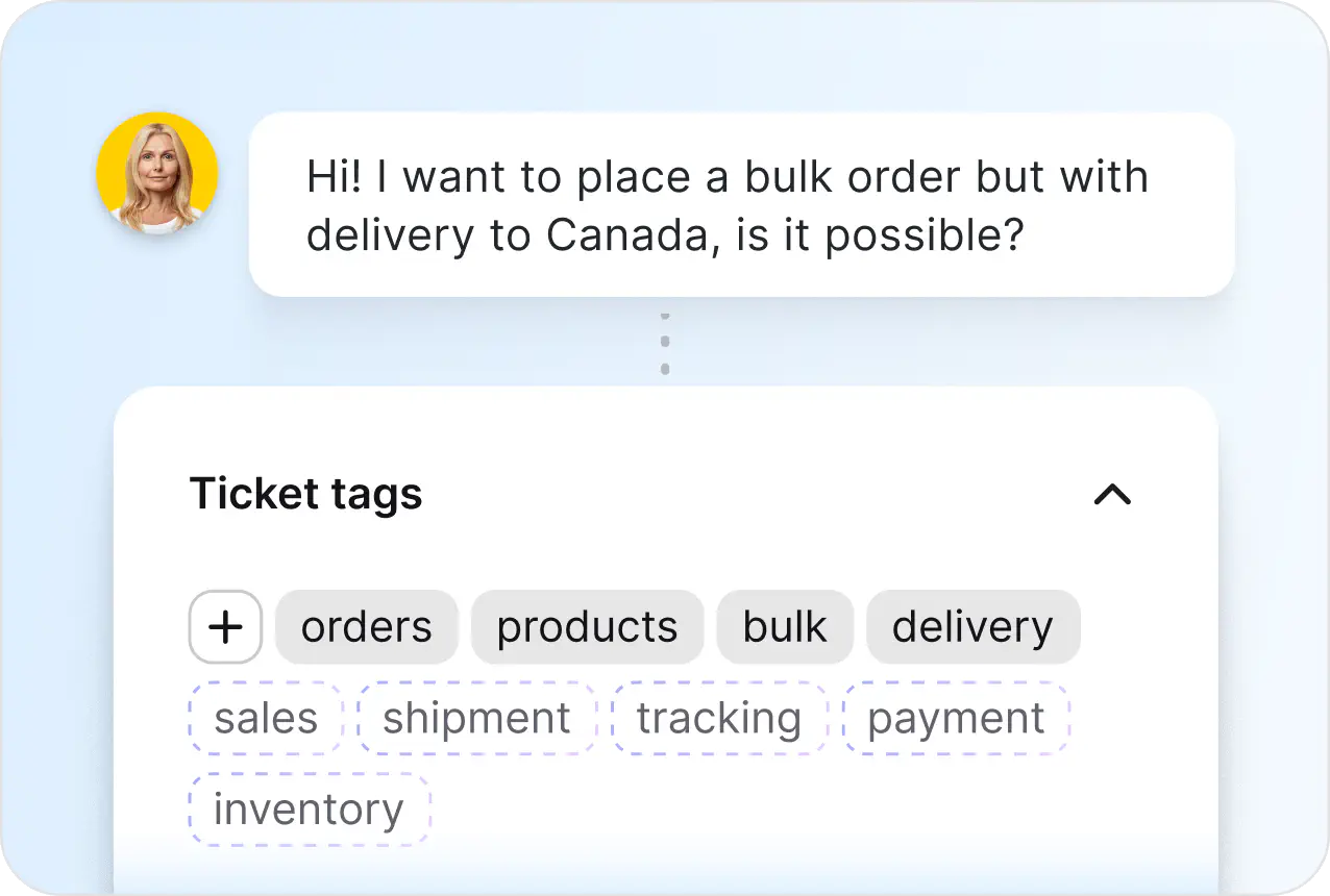 AI tag suggestions in HelpDesk