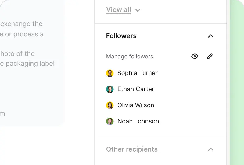 Followers in HelpDesk