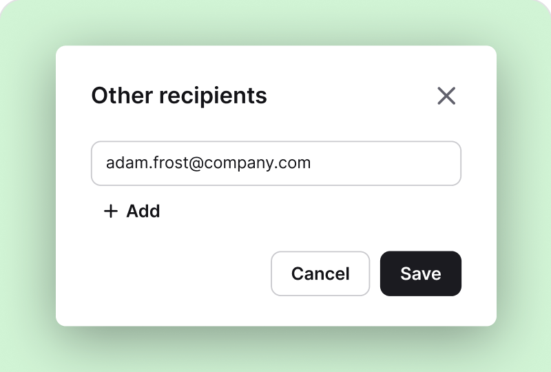Other recipients in HelpDesk