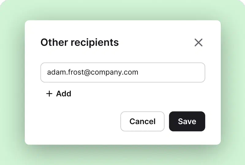 Other recipients in HelpDesk.com