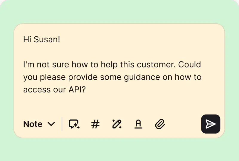 Private notes in HelpDesk tickets