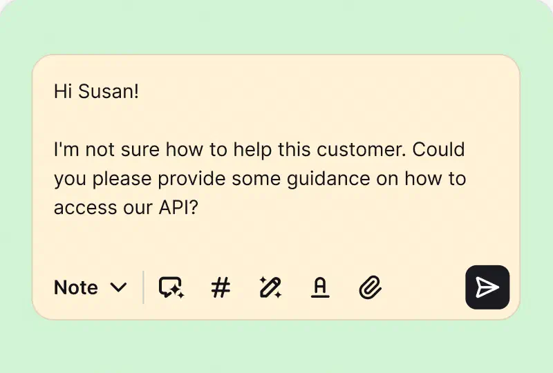 Private notes in HelpDesk.com tickets