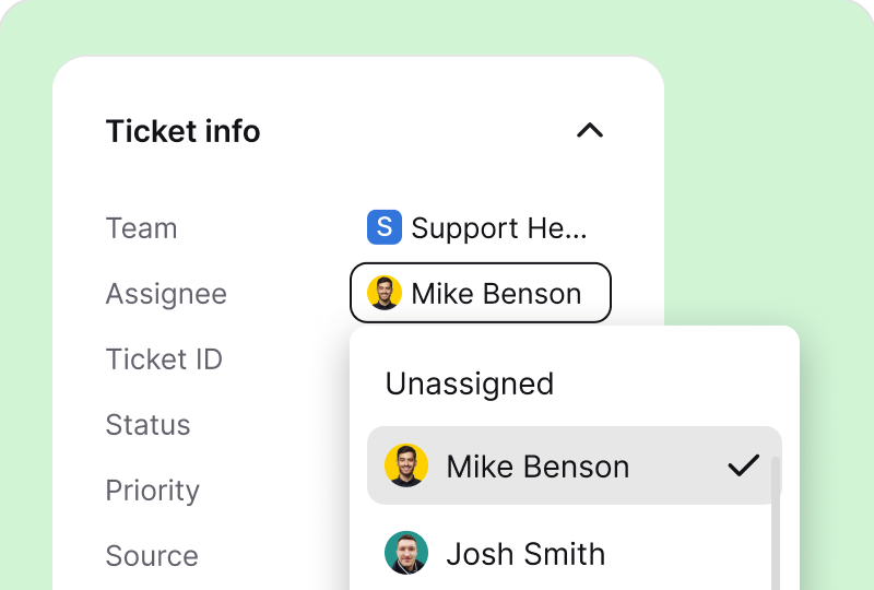 Ticket assignment in HelpDesk