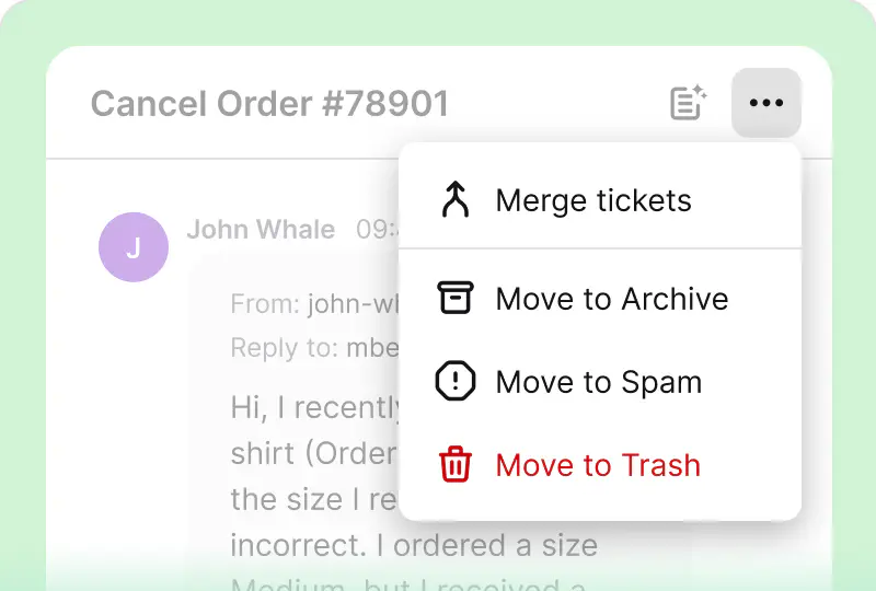 Automatic ticket archiving in the HelpDesk ticket management system