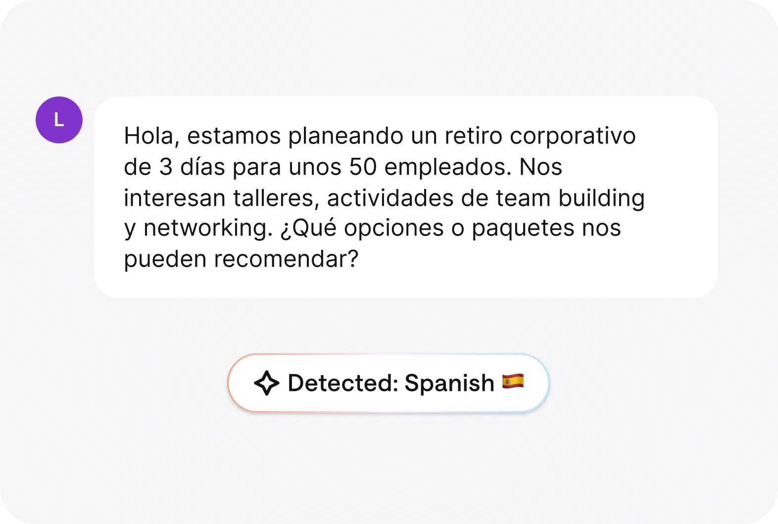 AI language detection recognizing a customer's language in HelpDesk.com