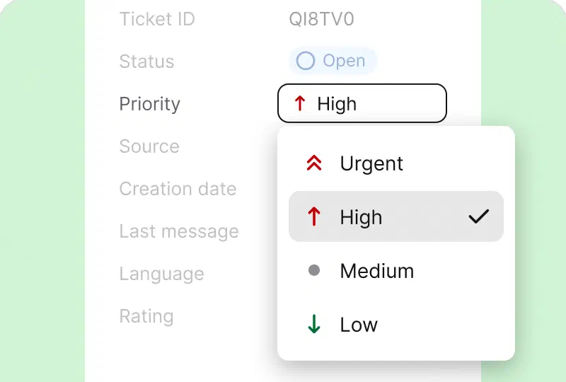 Ticket statuses and priorities in the HelpDesk.com ticket management system