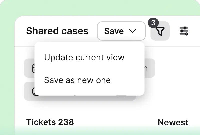 Custom filtering and saved views in the HelpDesk.com ticket management system
