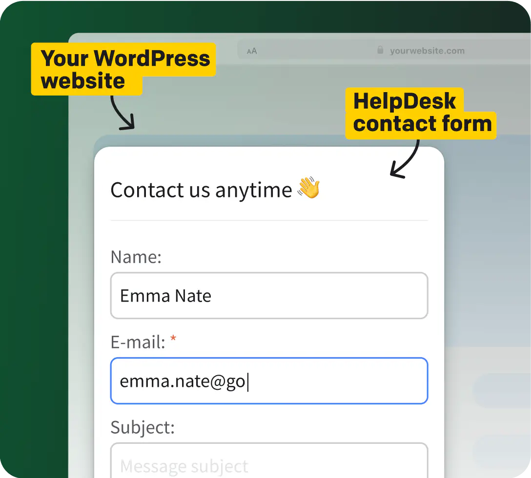 Contact Form 7 integration with HelpDesk