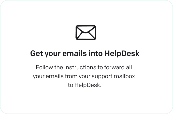 Illustration of confirmation after HelpDesk account creation