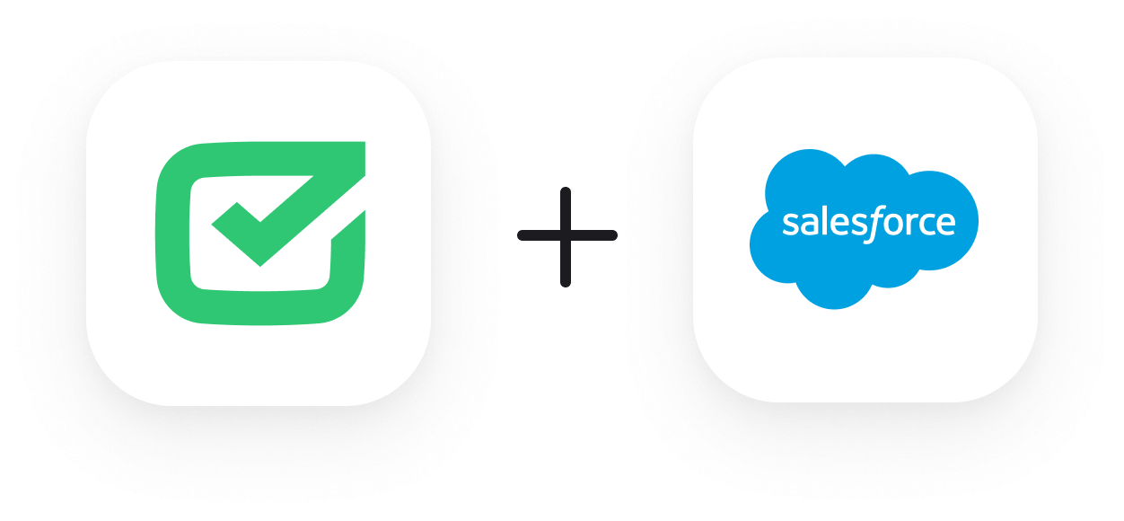 HelpDesk plus Salesforce logos