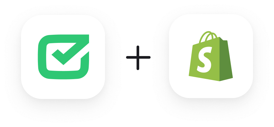 HelpDesk plus Shopify logos