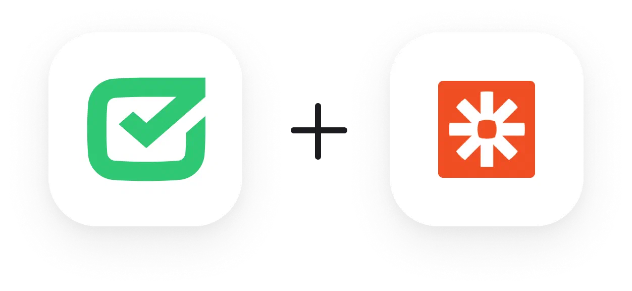 HelpDesk.com plus Zapier logos
