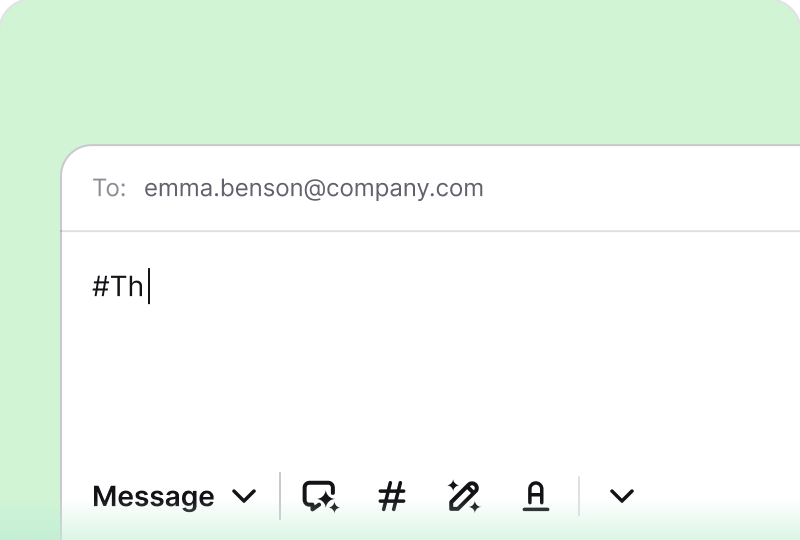 Canned responses for common IT issues in HelpDesk