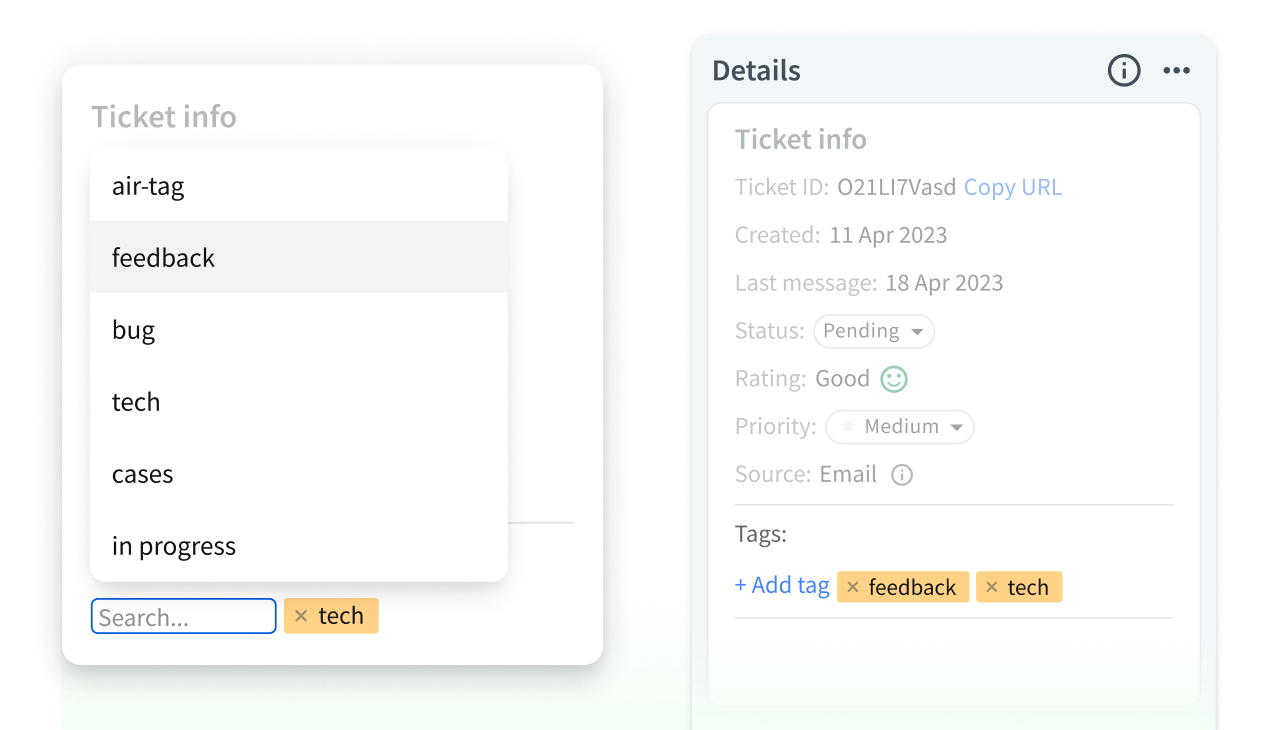 Adding tags to tickets in HelpDesk