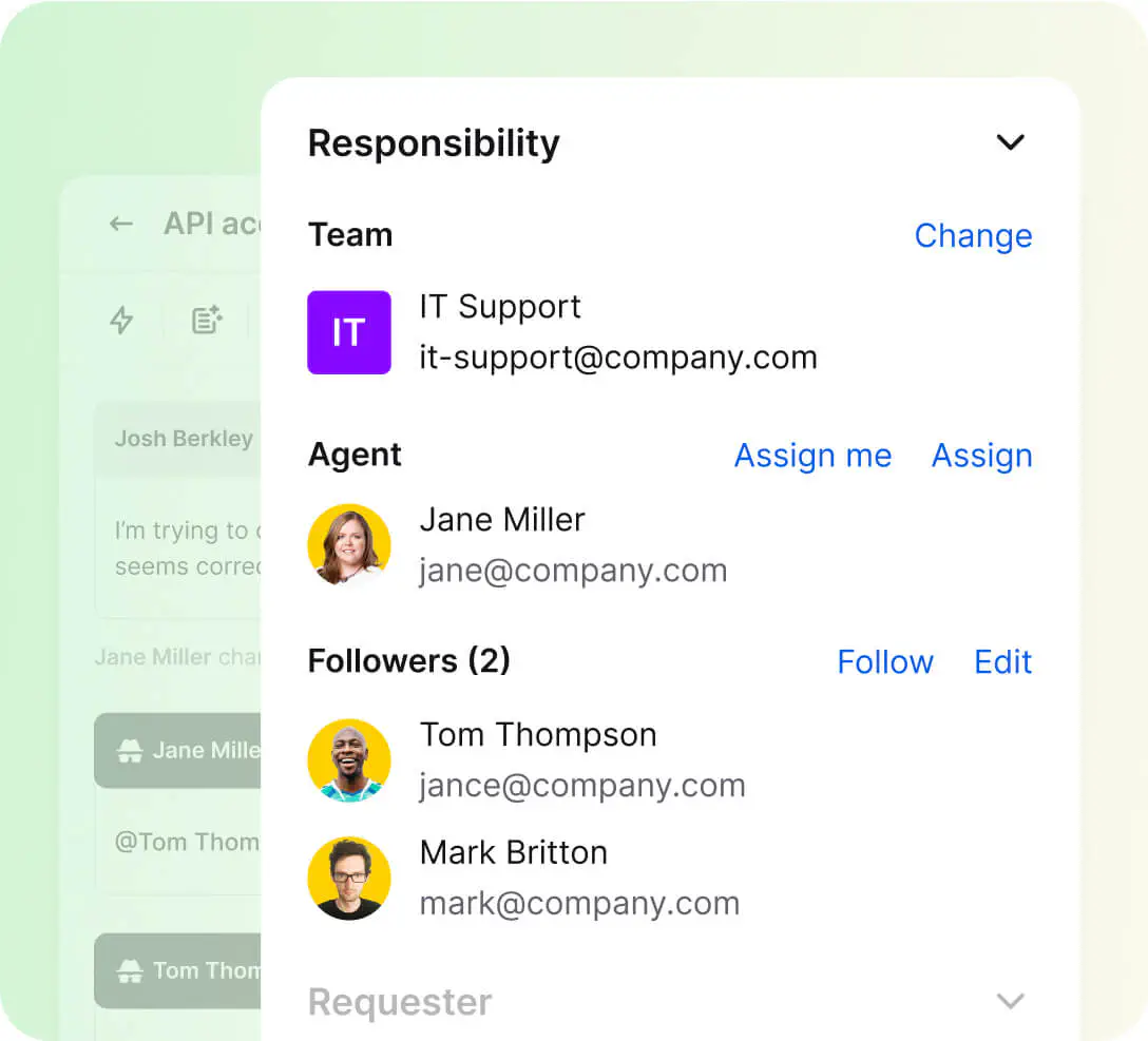 Assigning tickets in HelpDesk