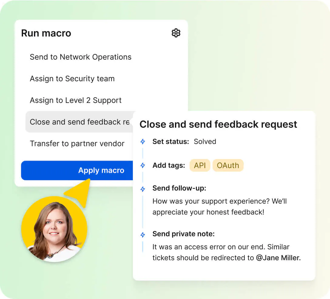 Resolving tickets in HelpDesk