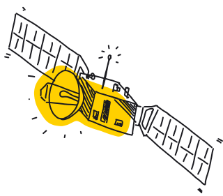 Artificial satelite drawing