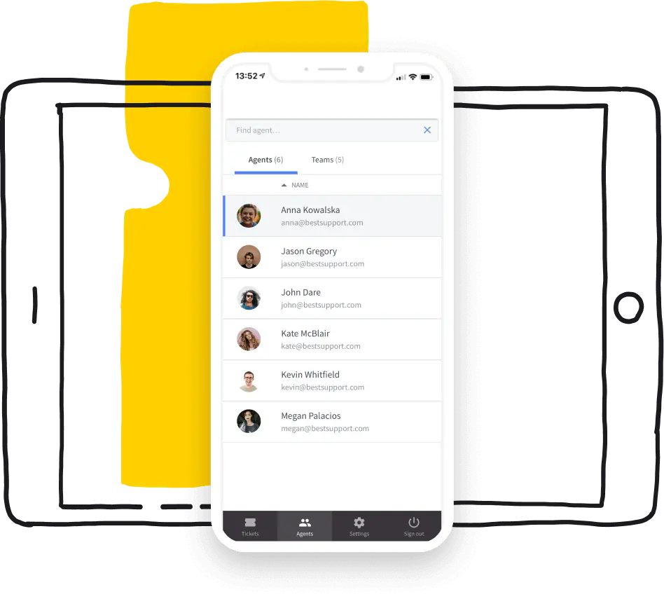 HelpDesk on mobile