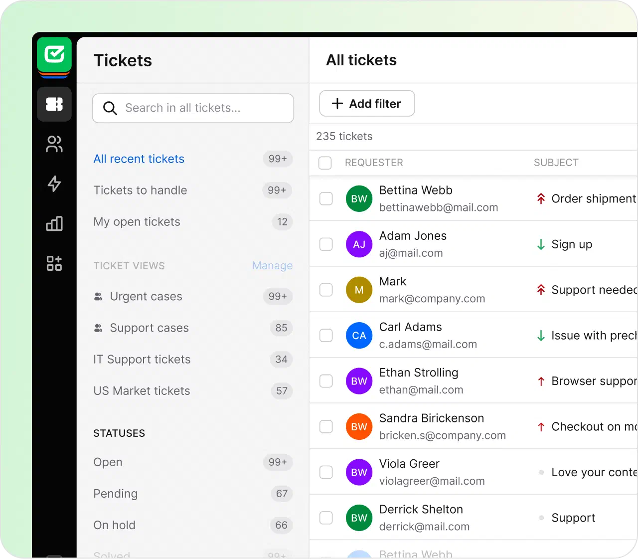 HelpDesk.com app view