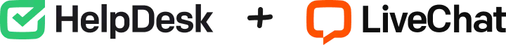 HelpDesk.com plus LiveChat logos