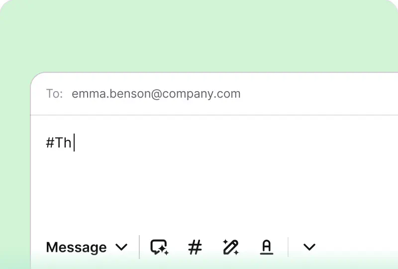 Canned responses shared across the team in HelpDesk.com