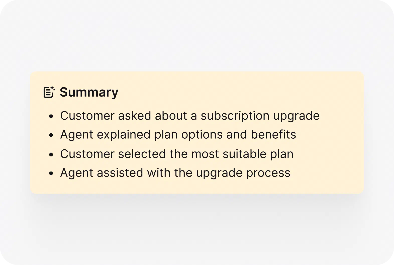 AI help desk feature: AI ticket summary view