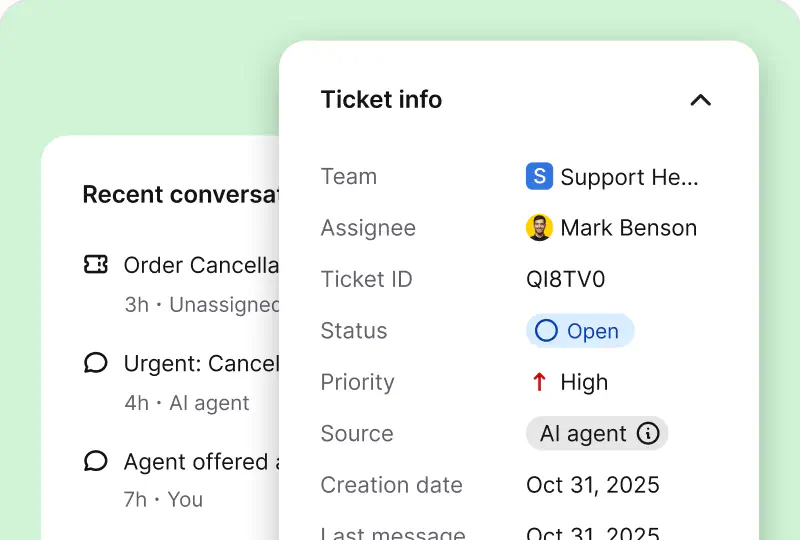 HelpDesk.com ticket details view