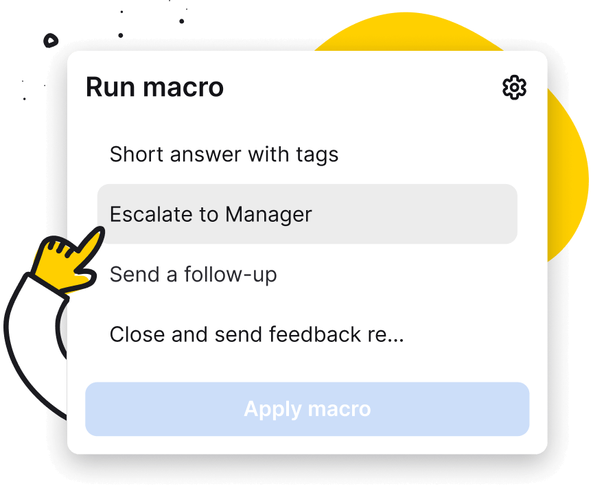 Macros in the HelpDesk app