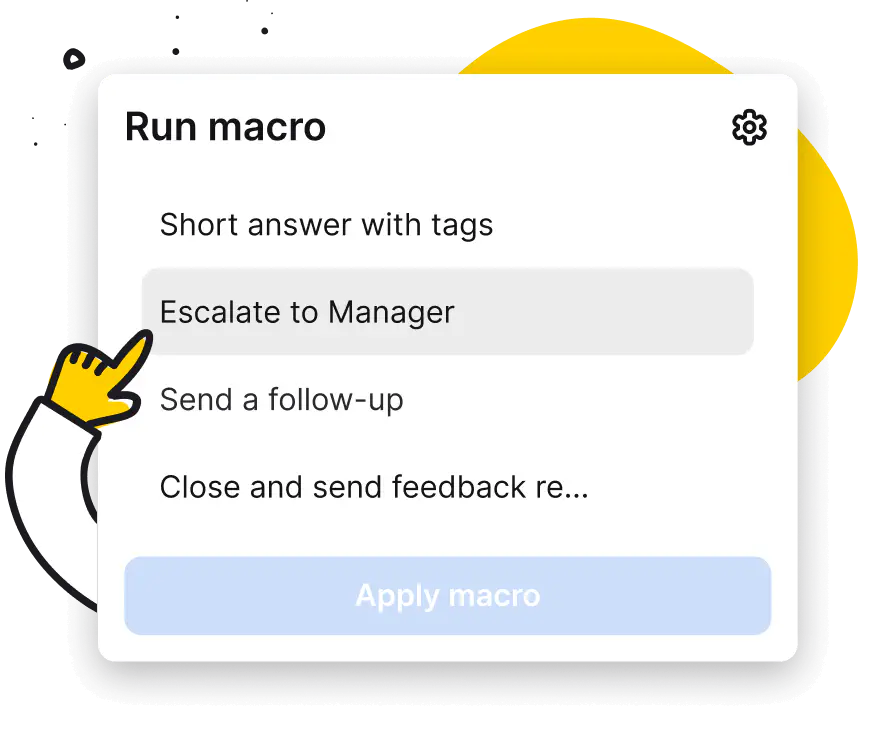 Macros in the HelpDesk app